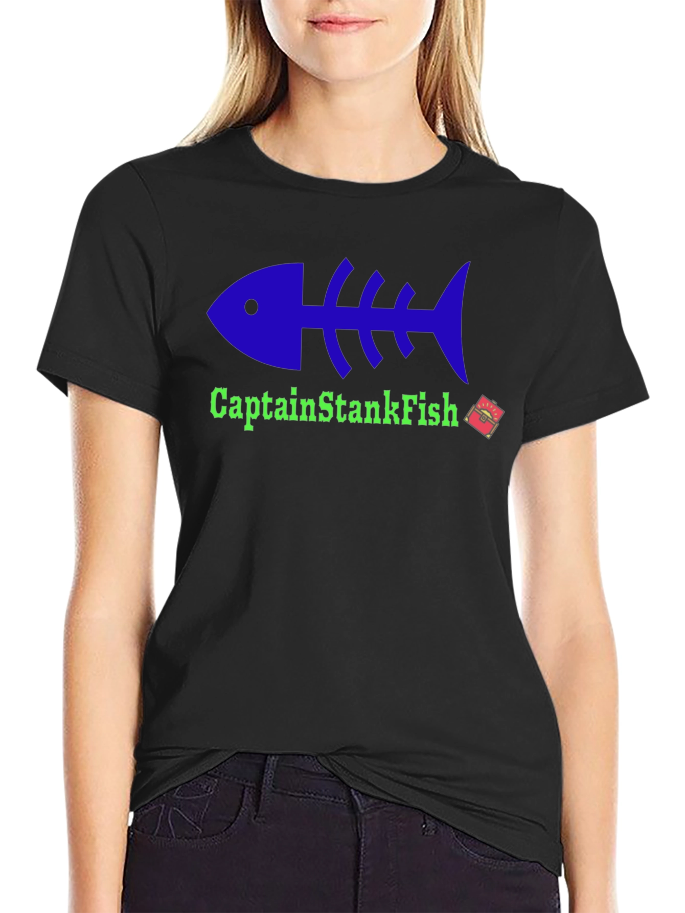 Captain StankFish Graphic Tee - Black T-Shirt