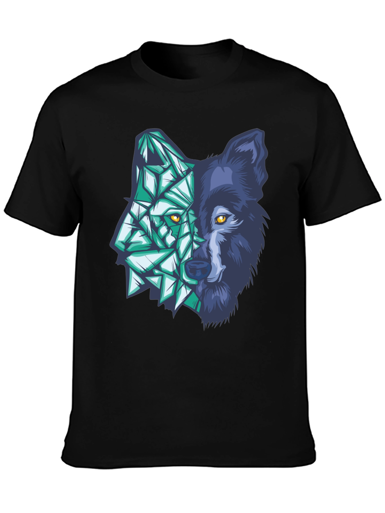 Geometric Wolf Graphic Tee