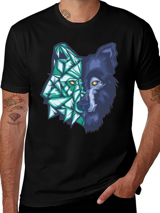 Geometric Wolf Graphic Tee