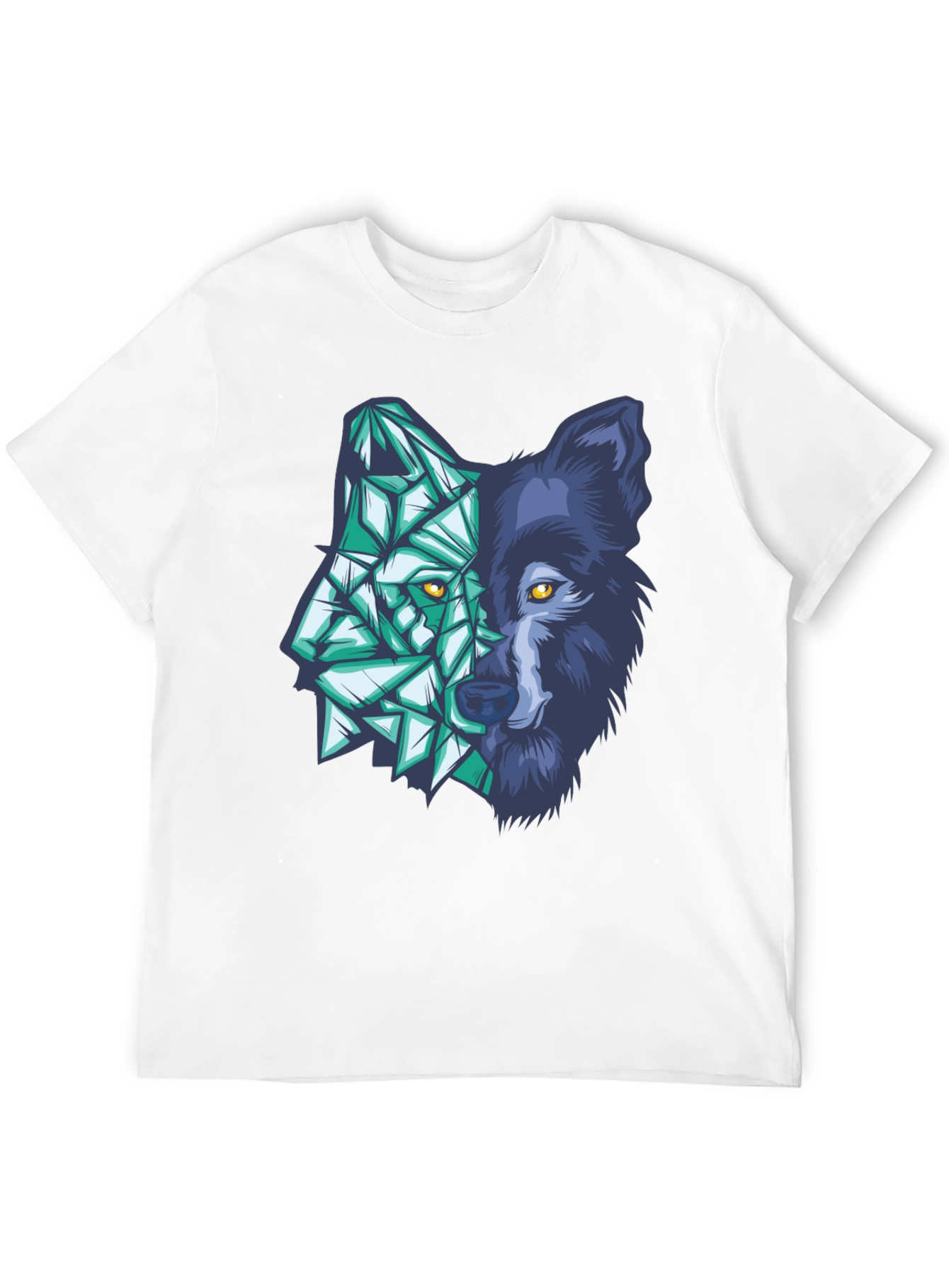 Geometric Wolf Graphic Tee