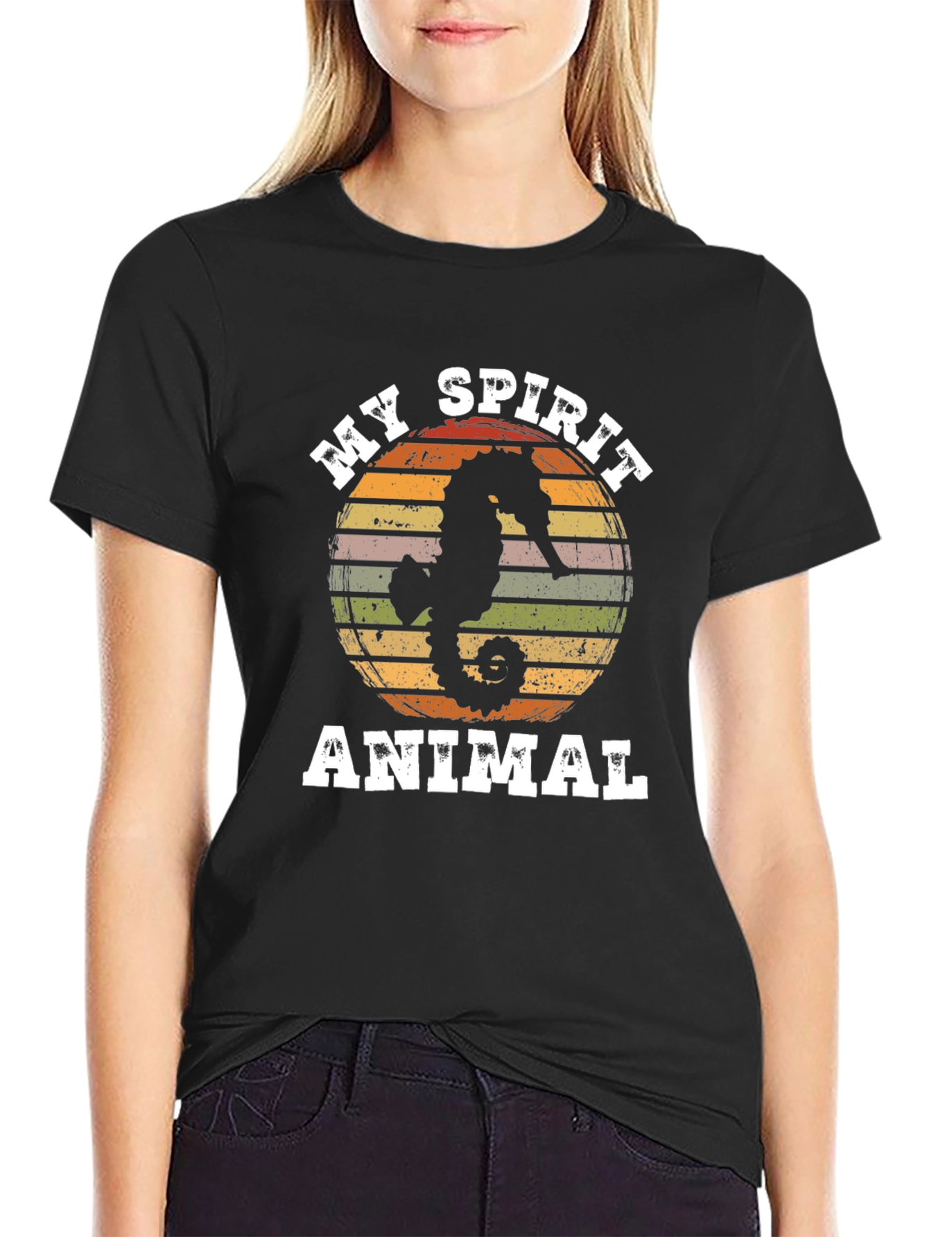 Seahorse Spirit Animal Graphic Tee