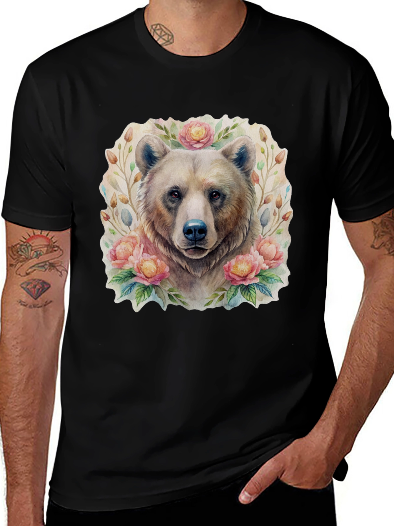 Floral Bear Graphic Tee