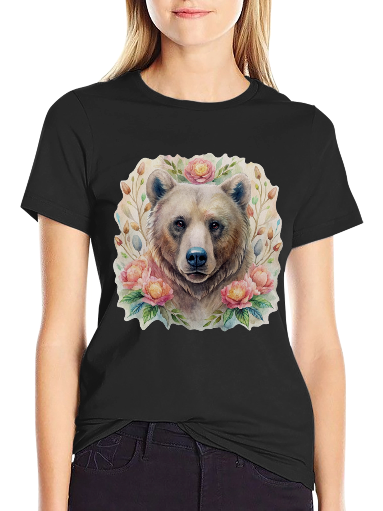 Floral Bear Graphic Tee