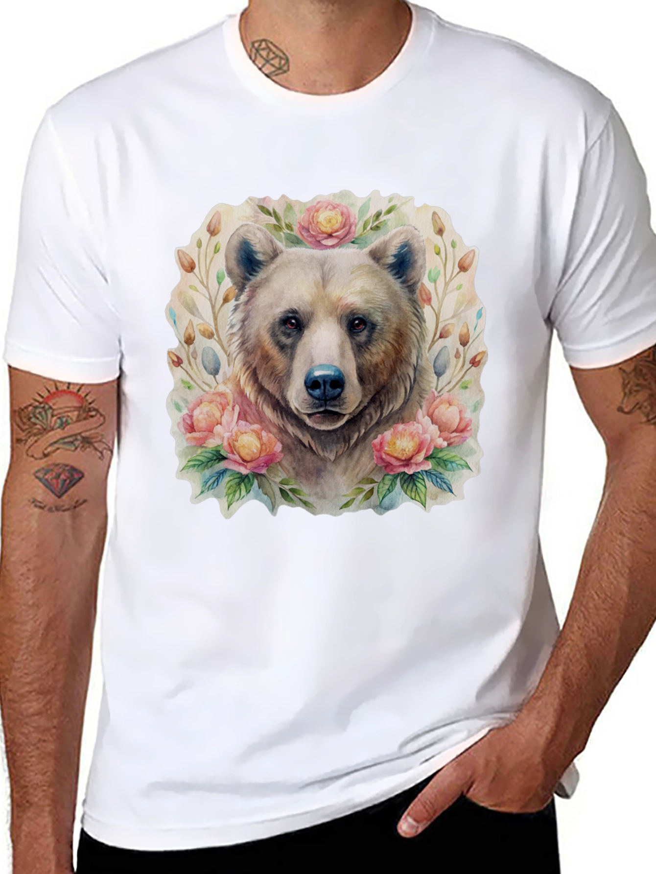 Floral Bear Graphic Tee