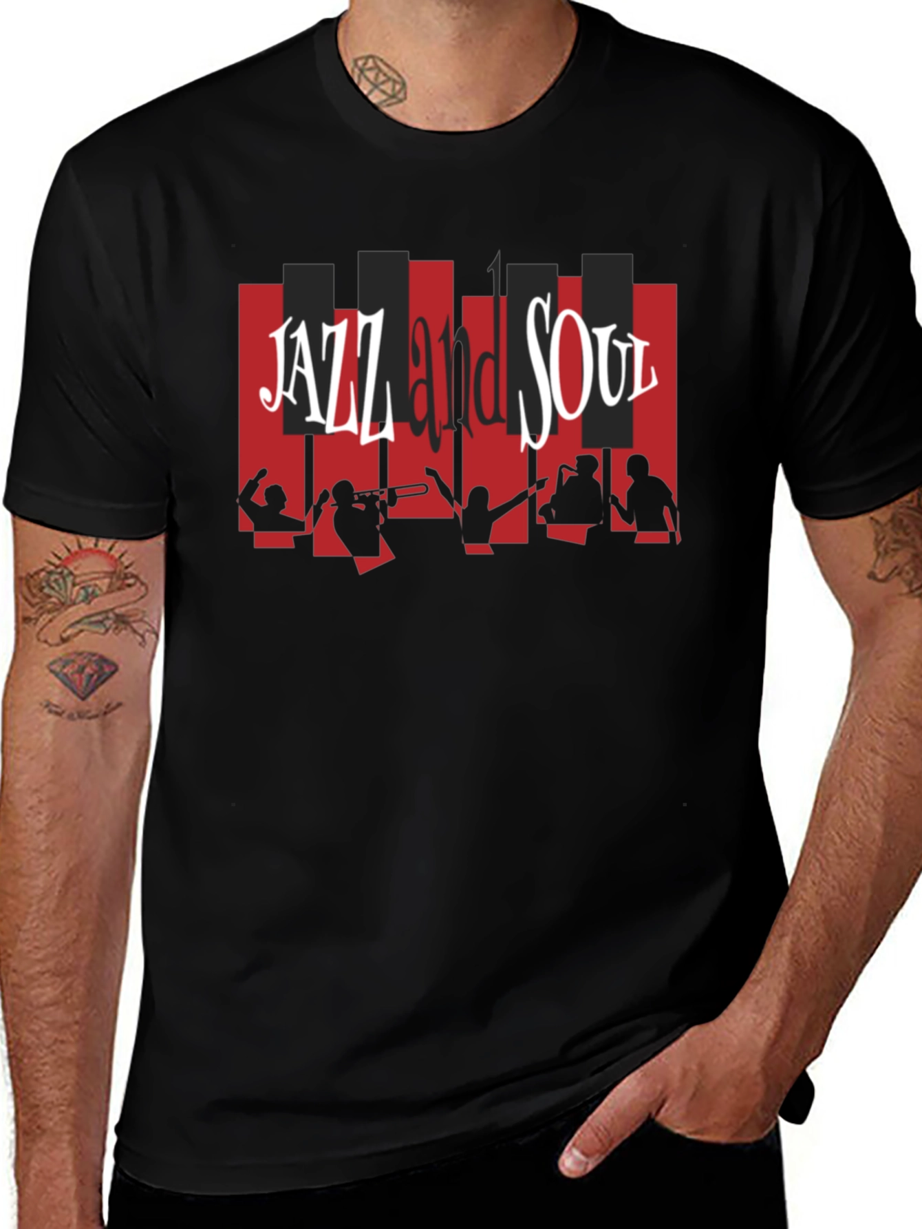 Jazz and Soul Graphic T-Shirt - Music Lover Tee