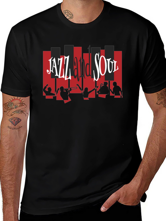 Jazz and Soul Graphic T-Shirt - Music Lover Tee