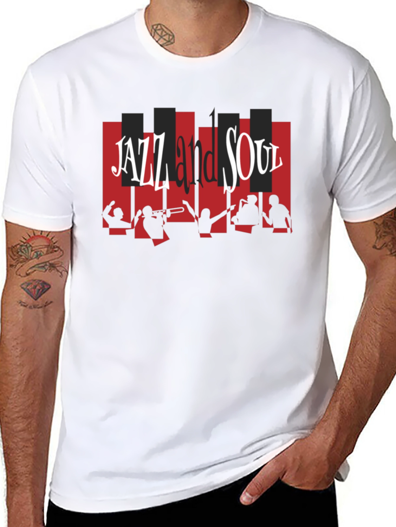 Jazz and Soul Graphic T-Shirt - Music Lover Tee