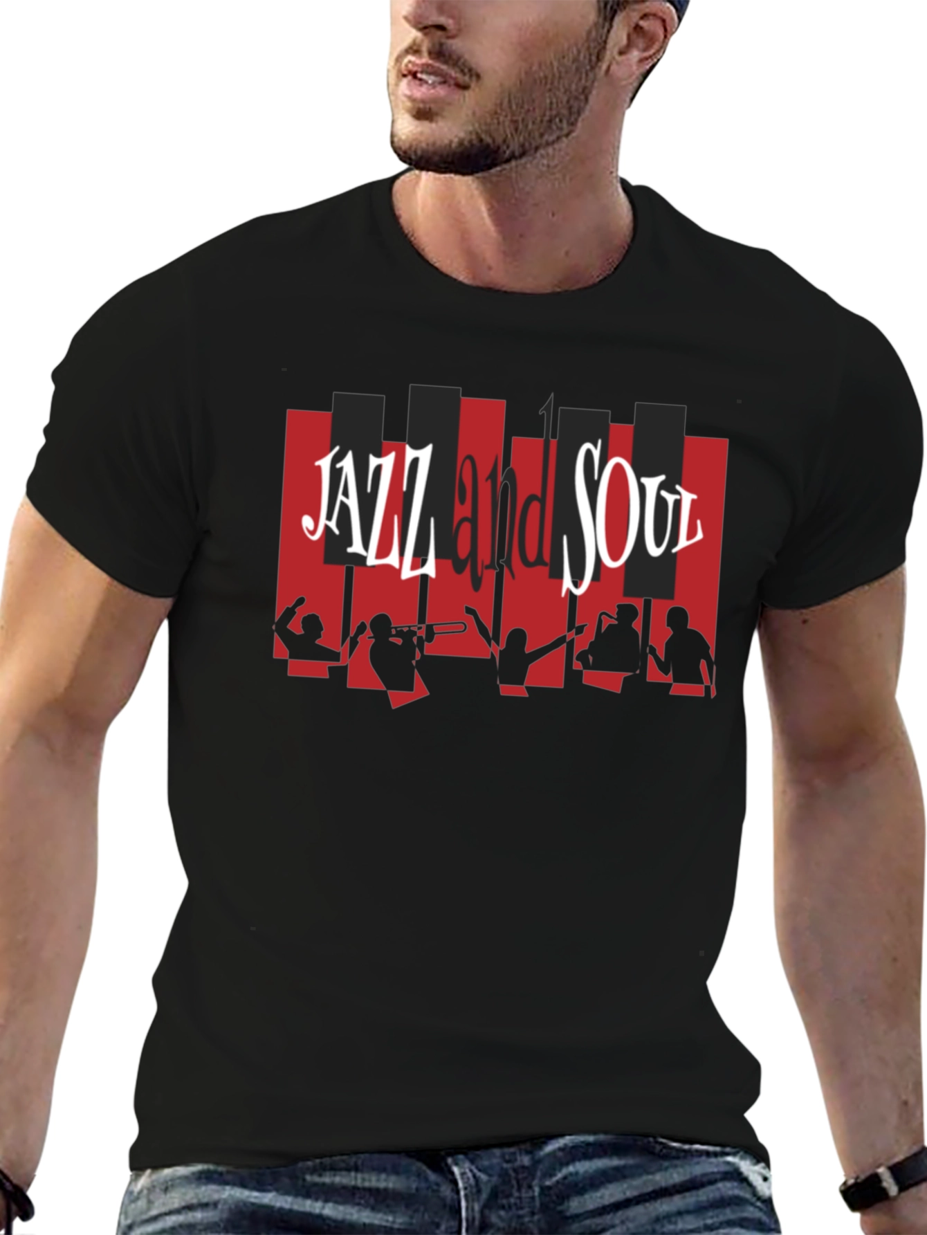 Jazz and Soul Graphic T-Shirt - Music Lover Tee