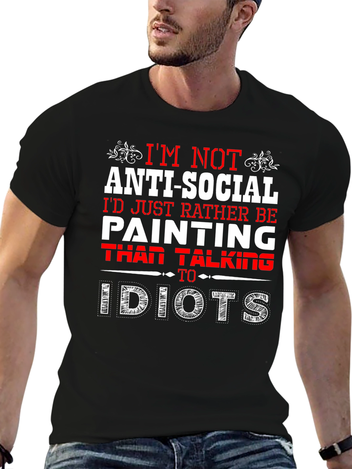 Anti-Social Painter Graphic T-Shirt