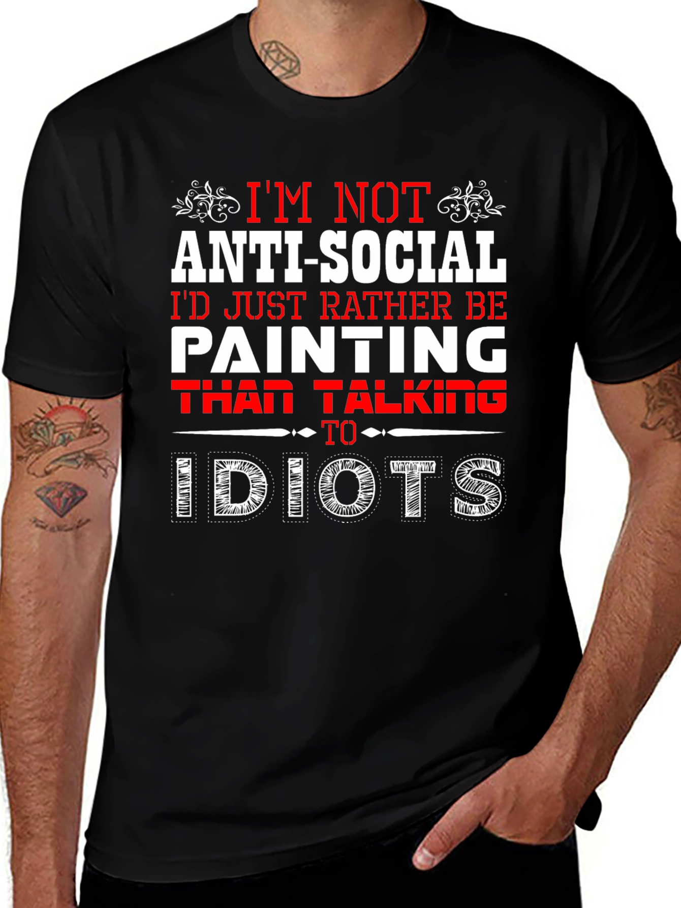 Anti-Social Painter Graphic T-Shirt