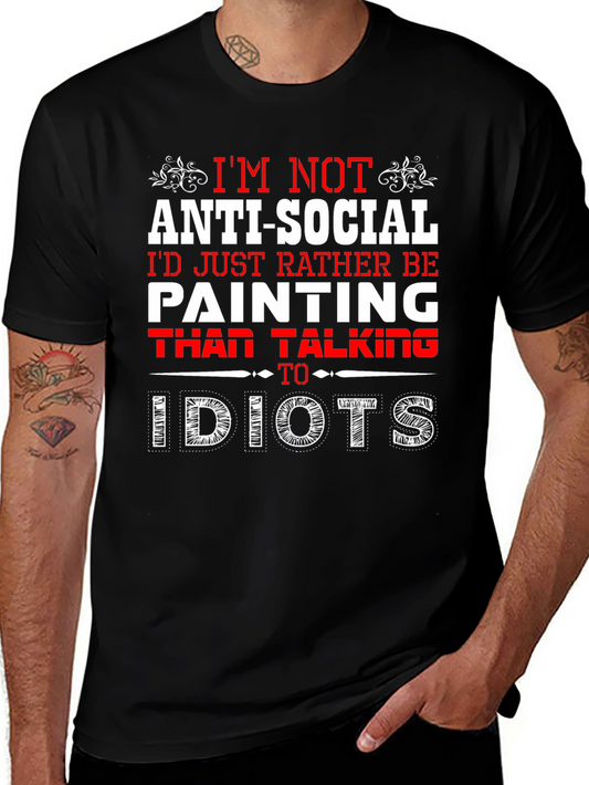 Anti-Social Painter Graphic T-Shirt