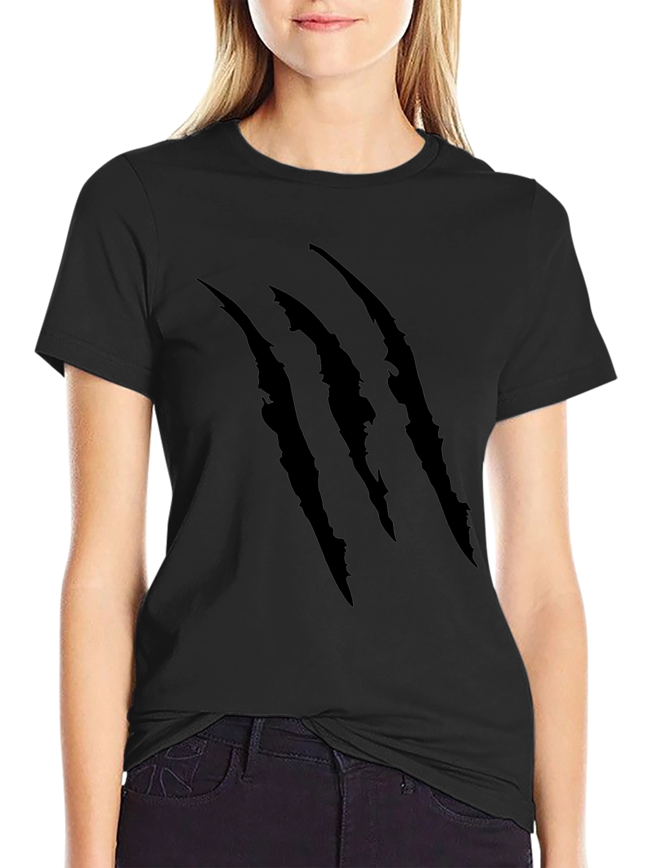 Claw Mark Graphic Print T-Shirt