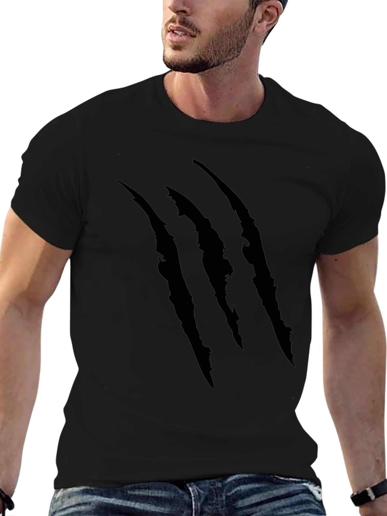 Claw Mark Graphic Print T-Shirt