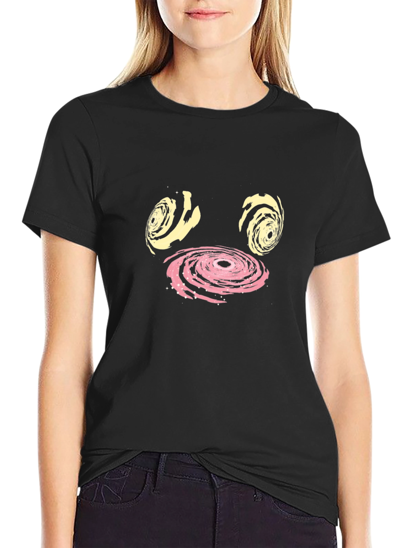 Spiral Face Black T-Shirt