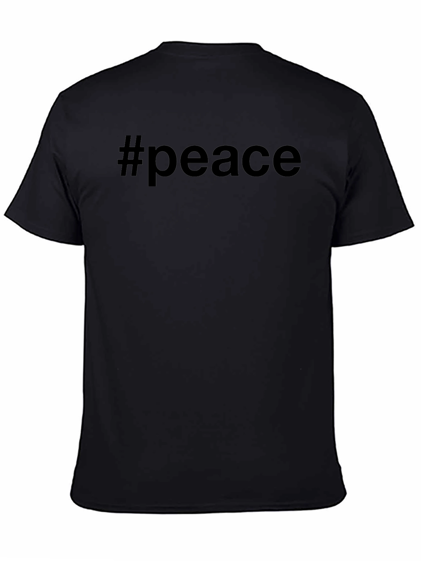 #Peace Black Graphic T-Shirt