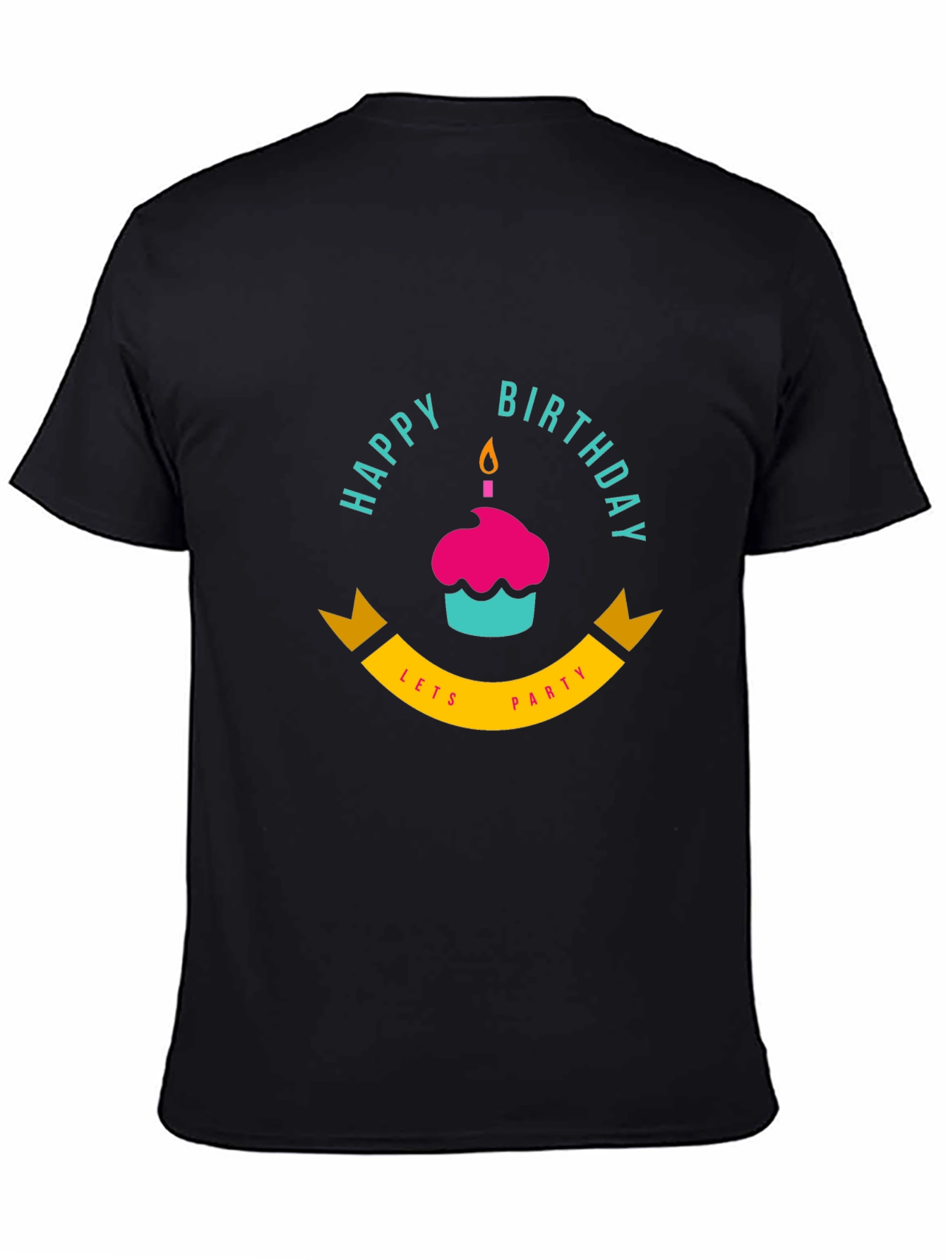 Happy Birthday Lets Party Black T-Shirt