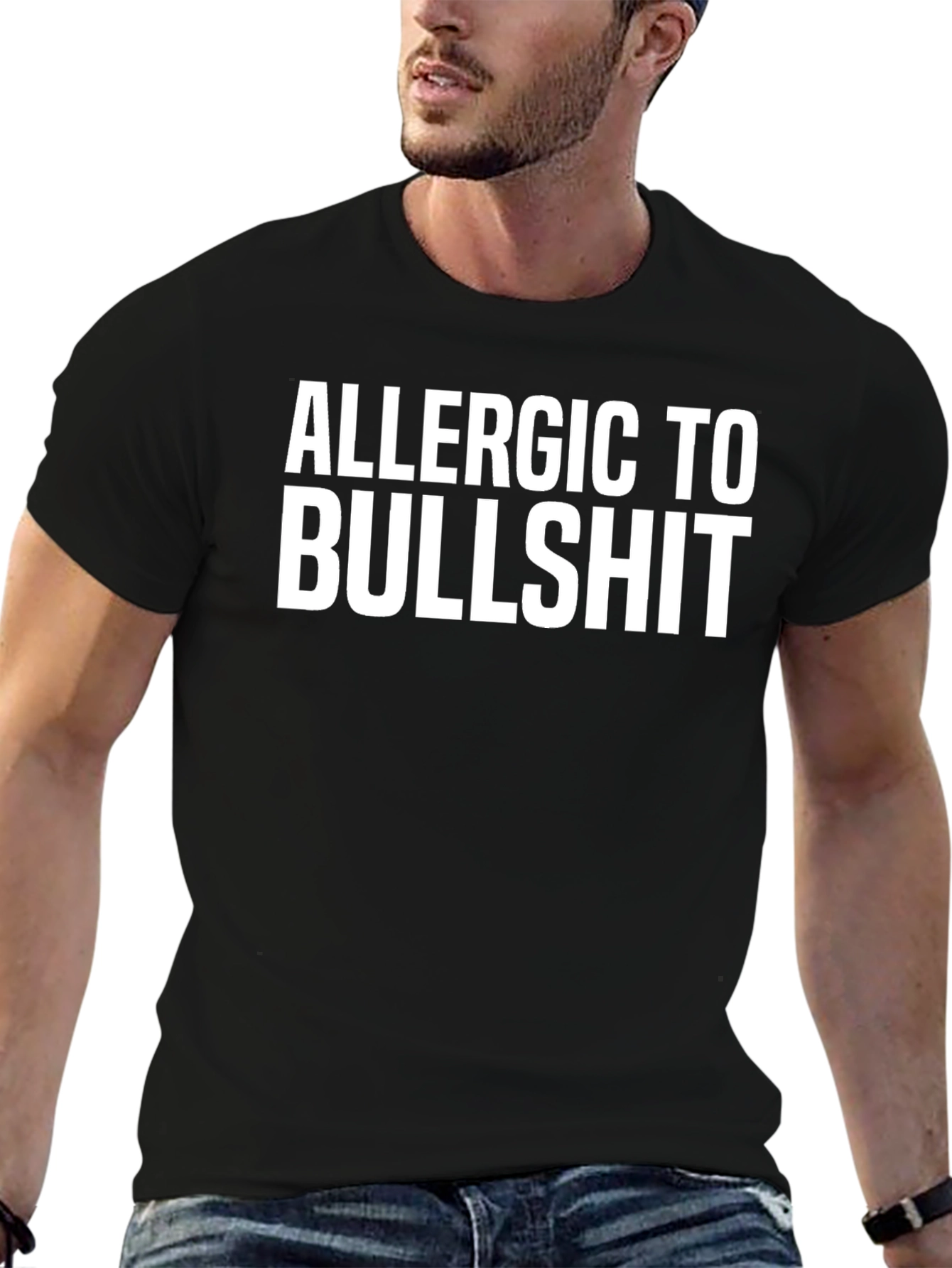 Allergic To Bullshit Funny T-Shirt