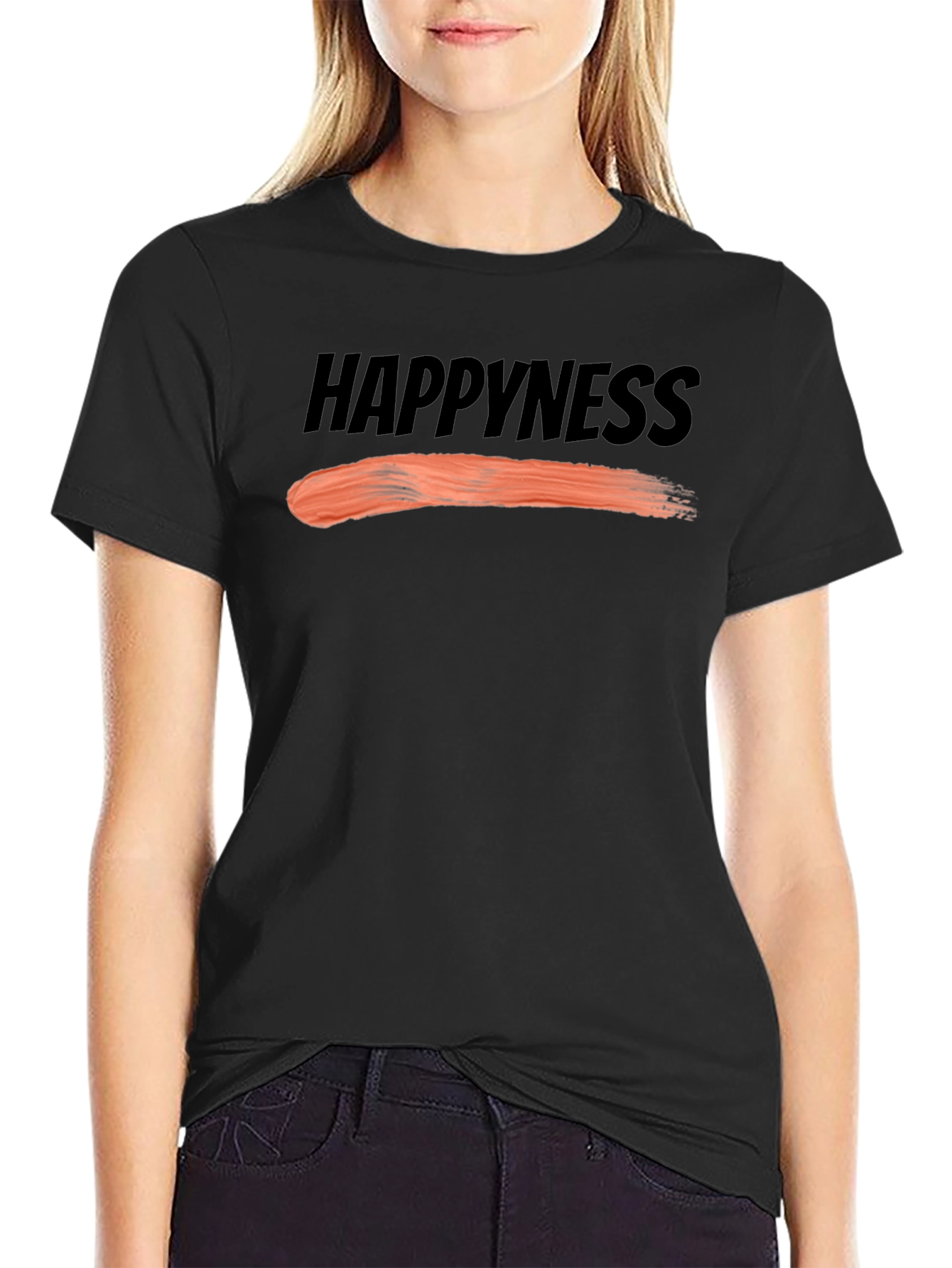 Happiness Graphic Tee - Black Unisex