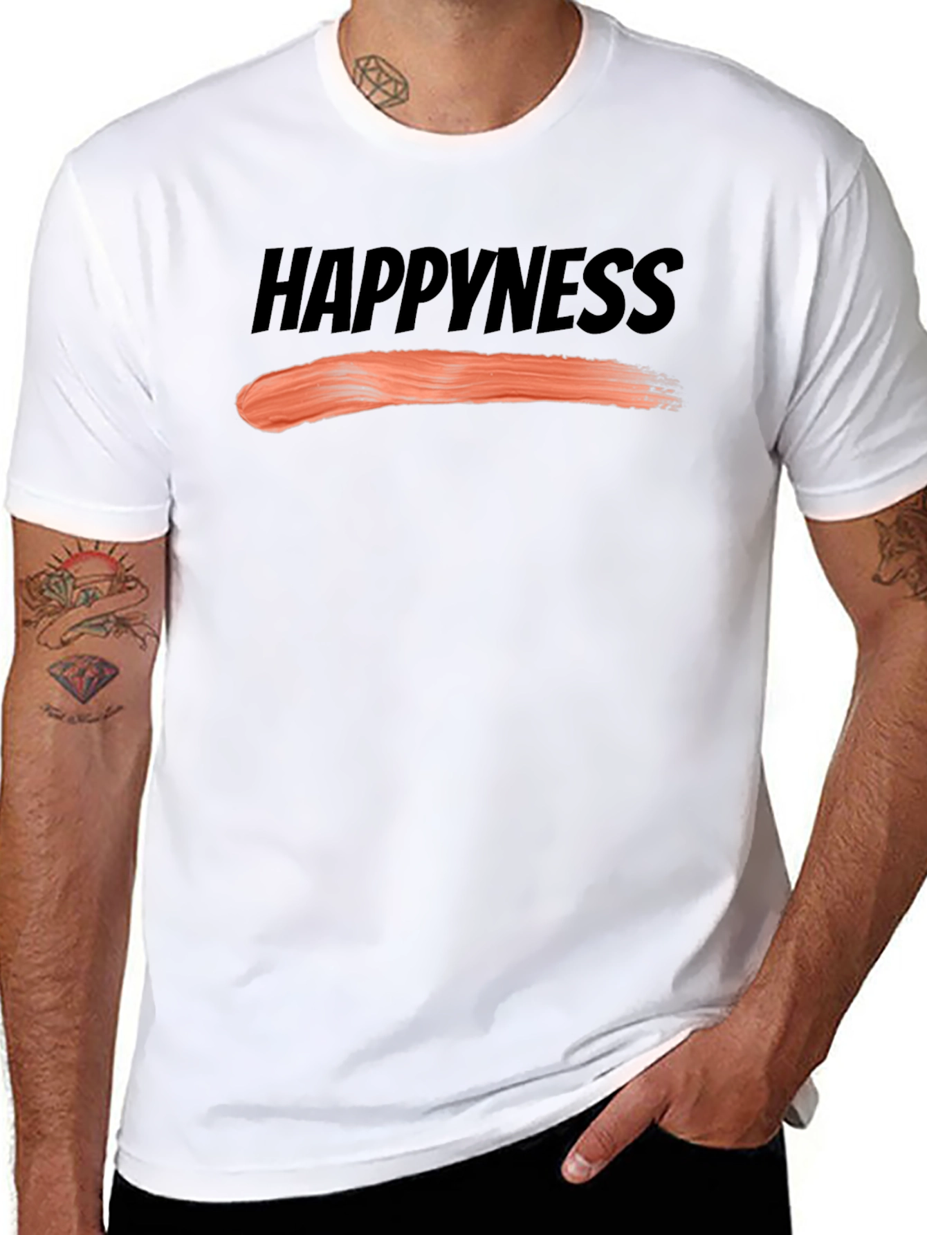 Happiness Graphic Tee - Black Unisex