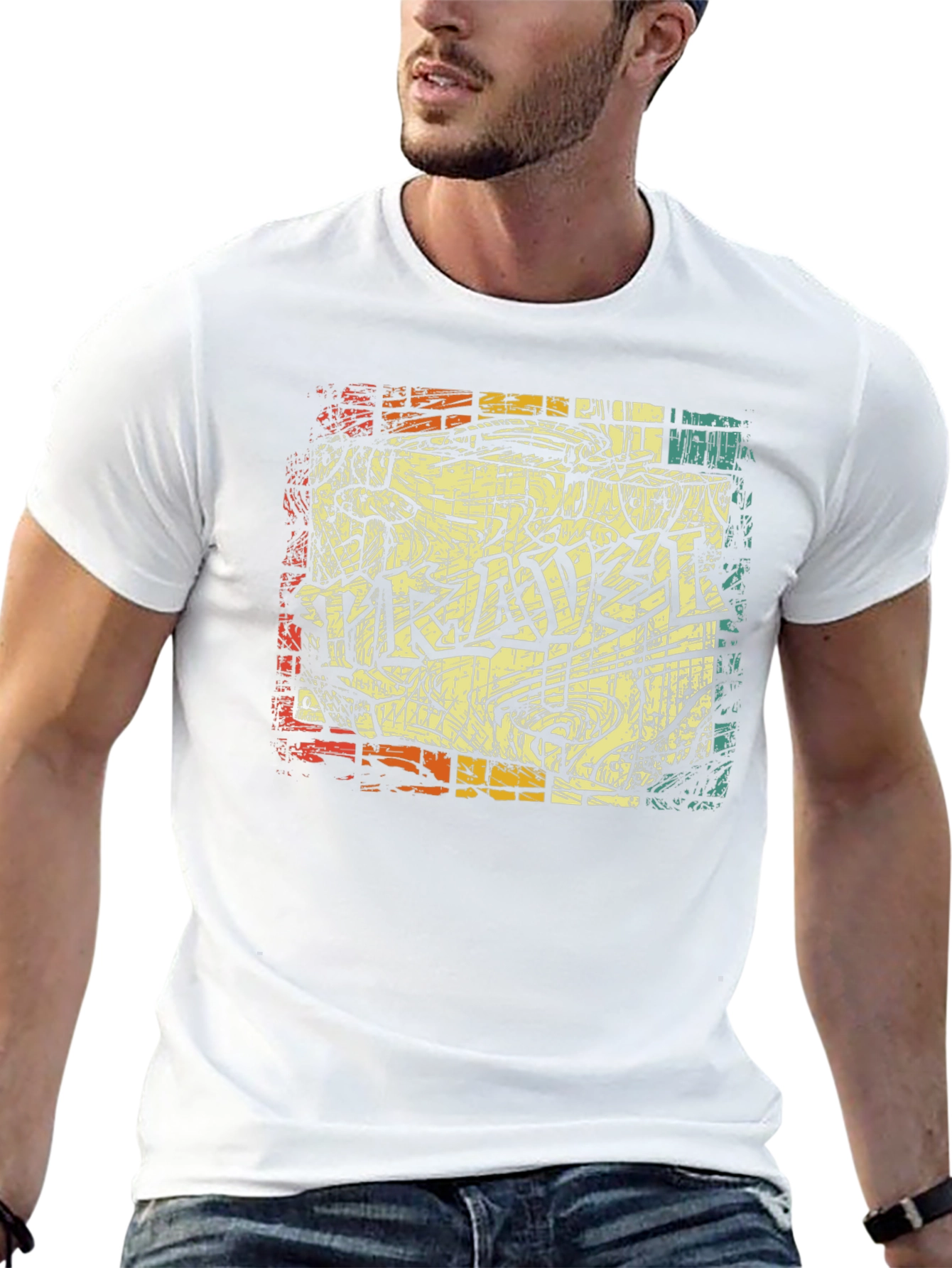 Retro Graffiti Style Graphic T-Shirt