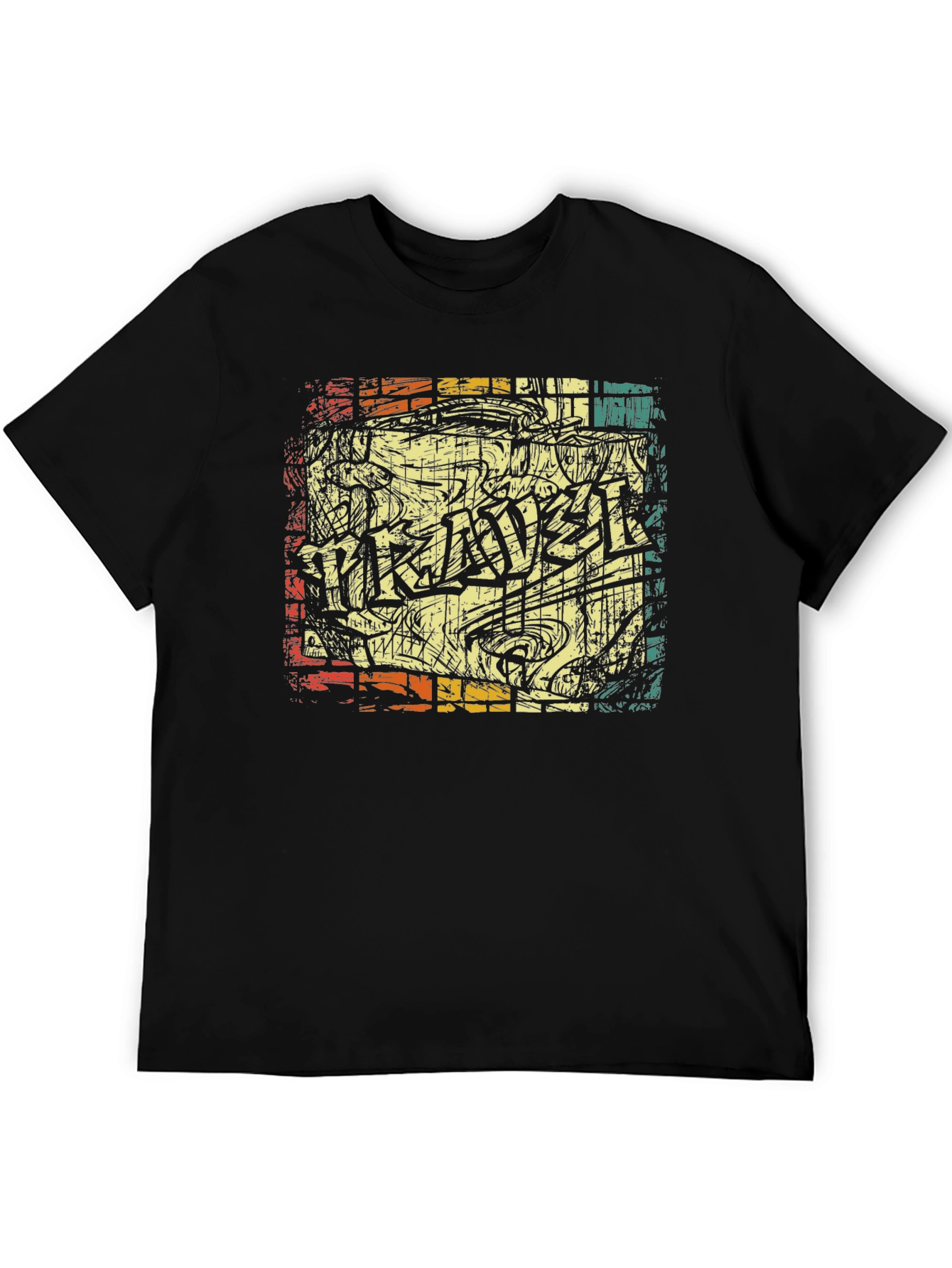 Retro Graffiti Style Graphic T-Shirt