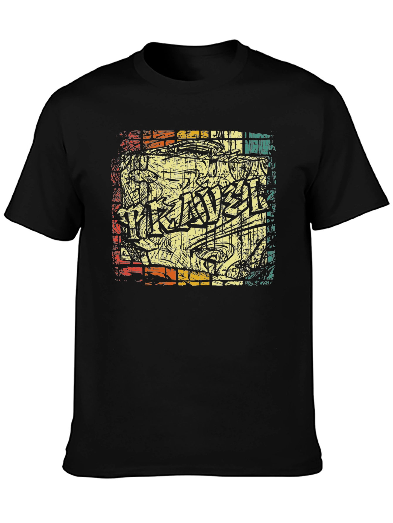 Retro Graffiti Style Graphic T-Shirt