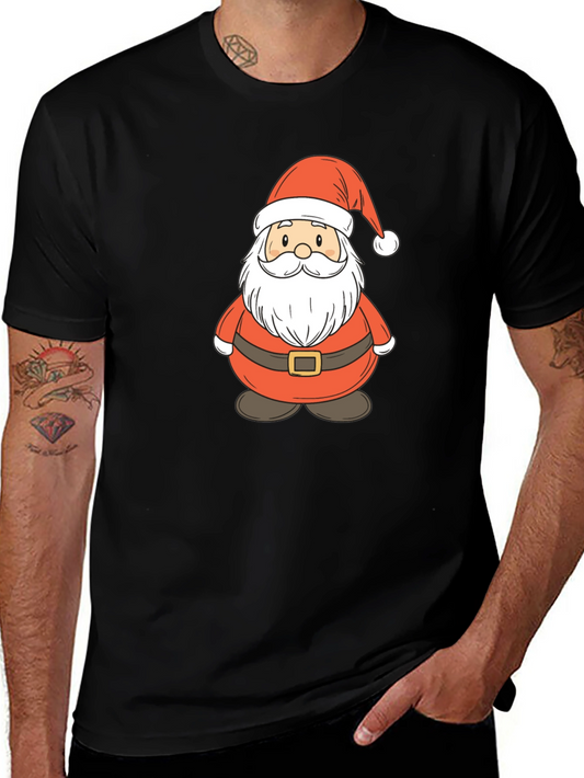 Festive Santa Claus Graphic Tee - Holiday Cheer