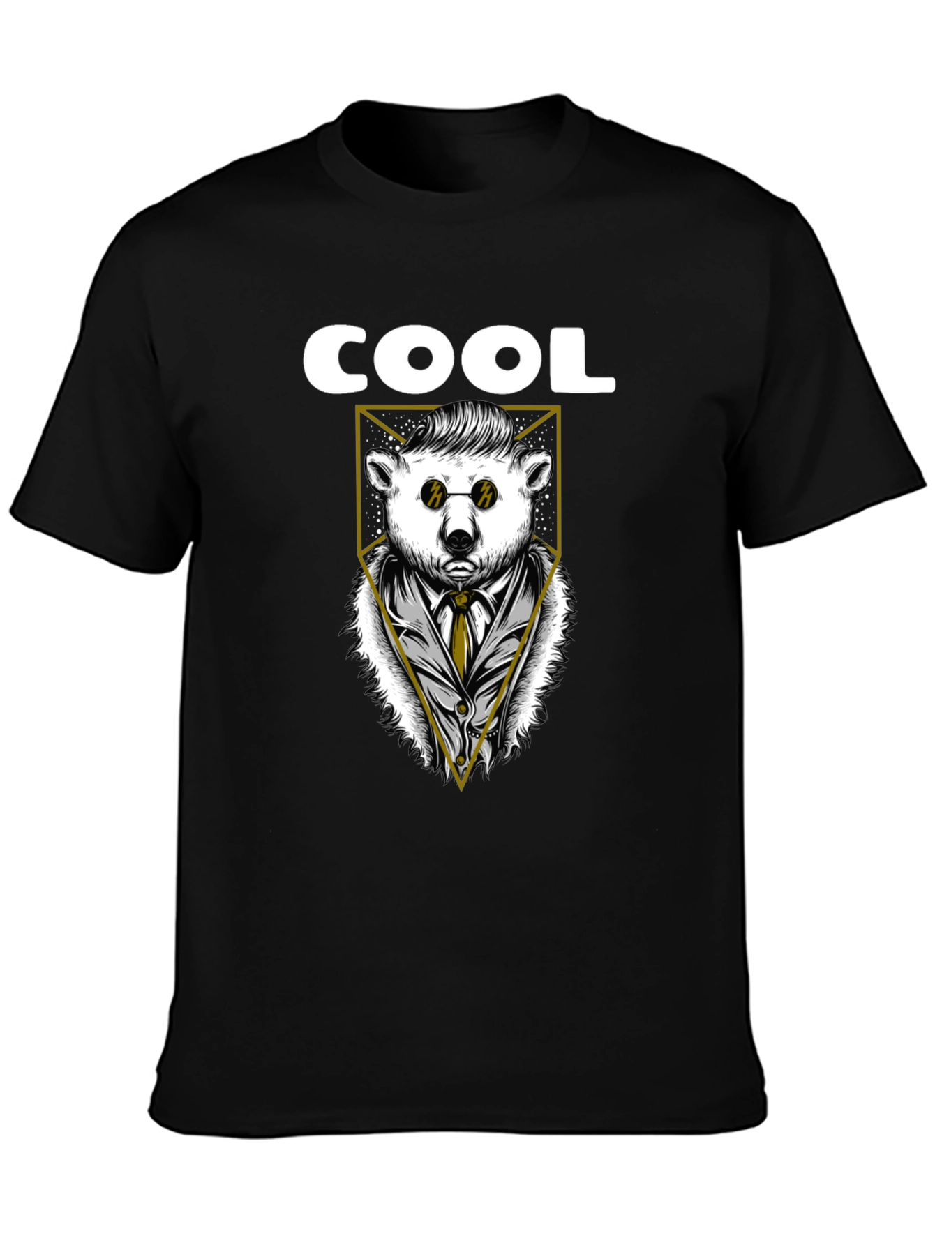 Cool Bear Graphic Tee - Stylish Black T-Shirt