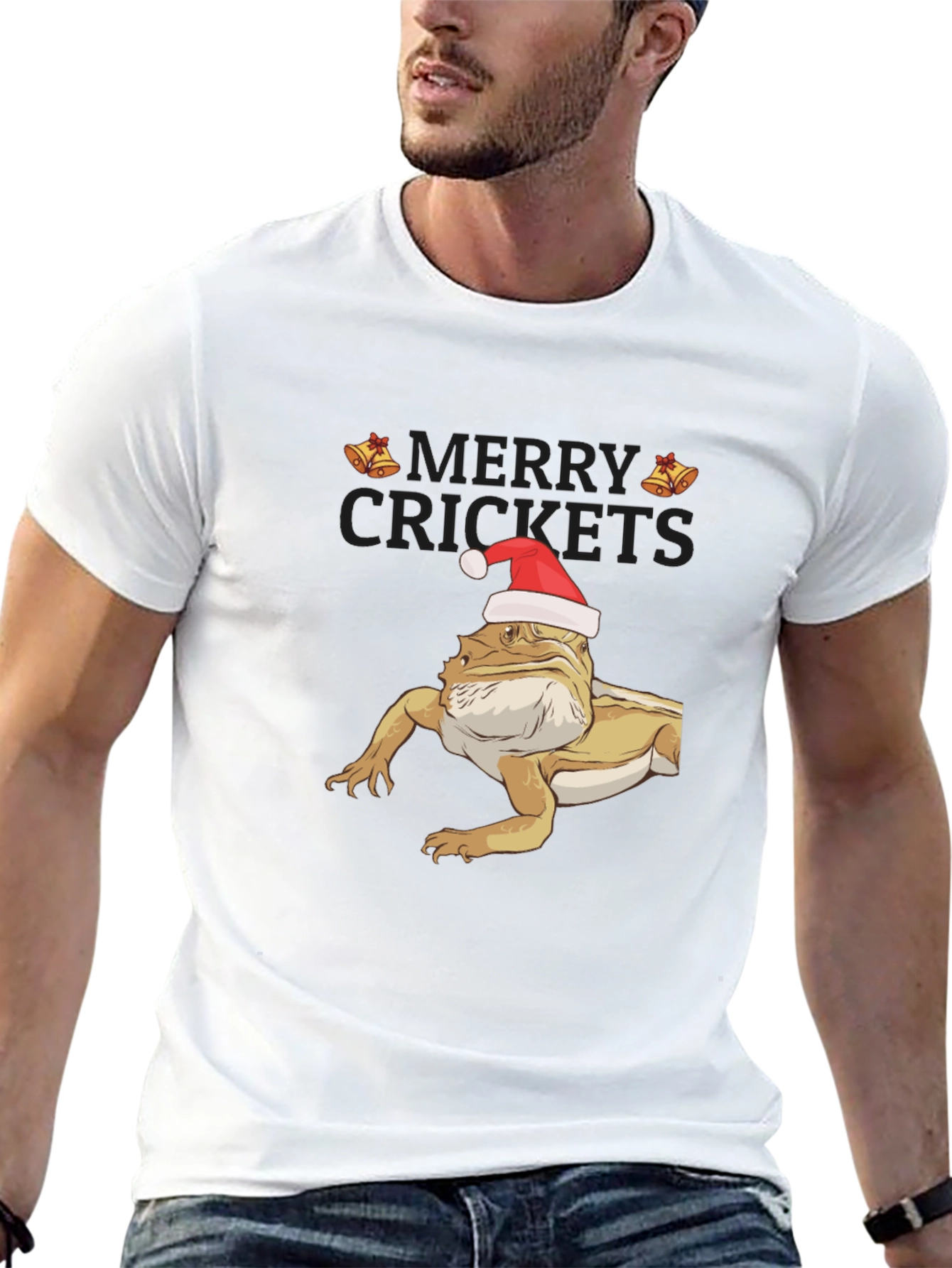 Merry Crickets Bearded Dragon Christmas T-Shirt