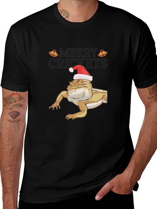 Merry Crickets Bearded Dragon Christmas T-Shirt