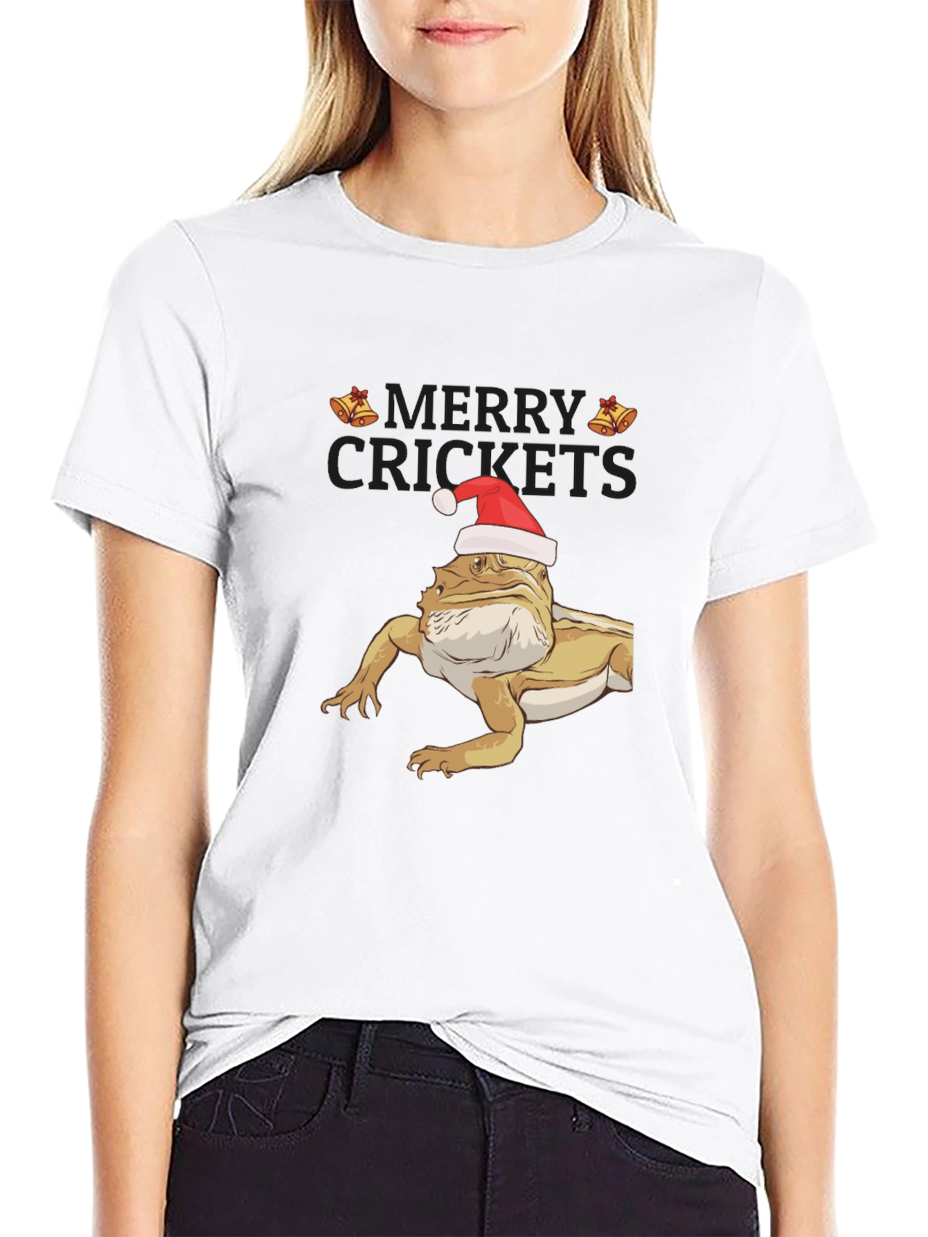 Merry Crickets Bearded Dragon Christmas T-Shirt