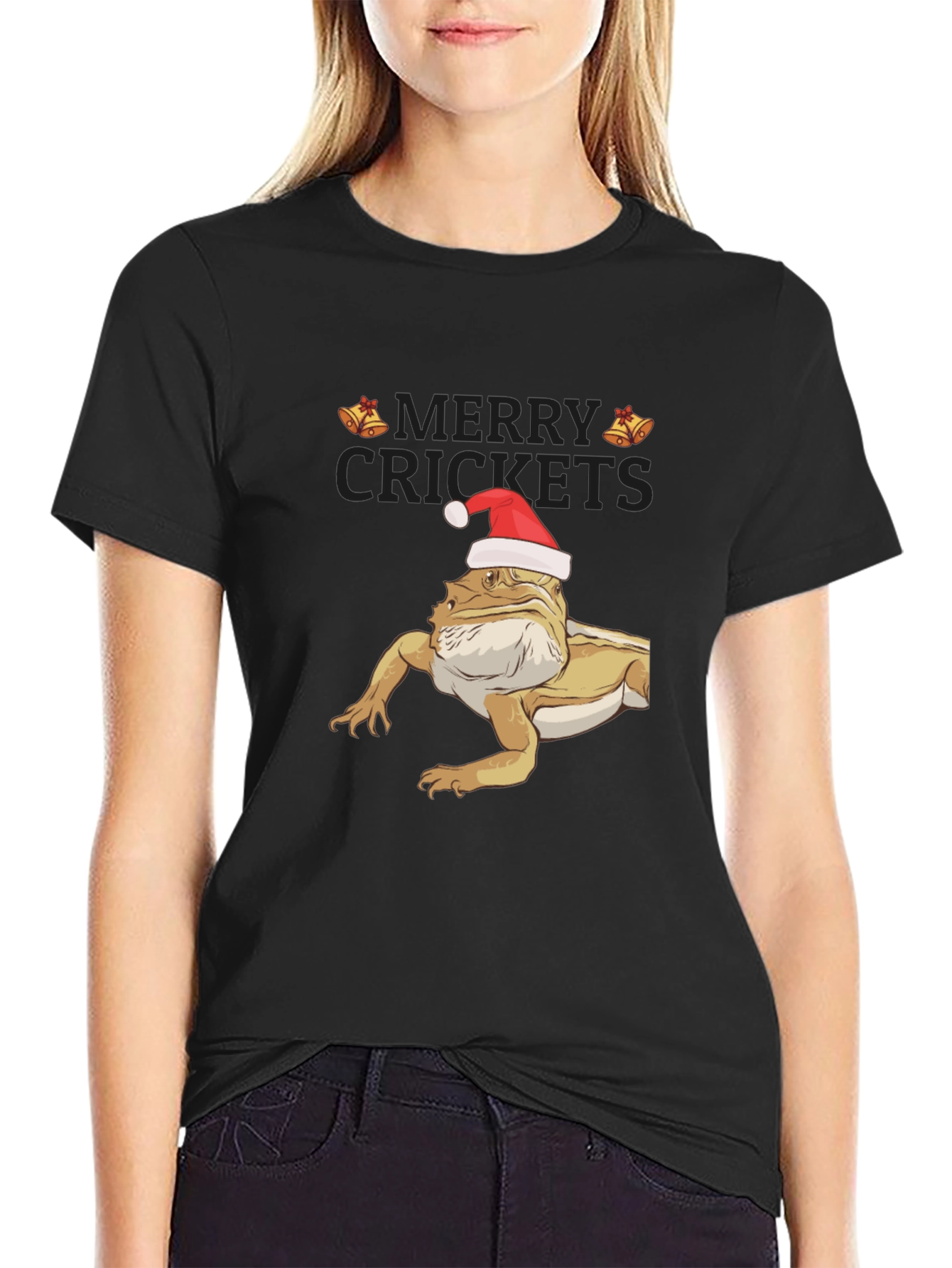 Merry Crickets Bearded Dragon Christmas T-Shirt
