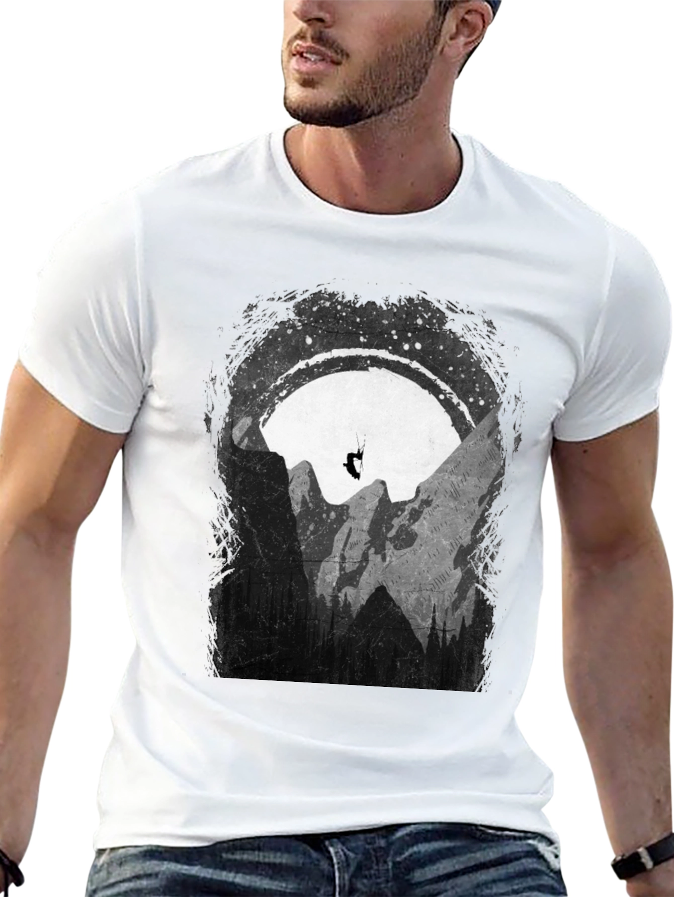 Mountain Paragliding Graphic T-Shirt - Adventure Ready!