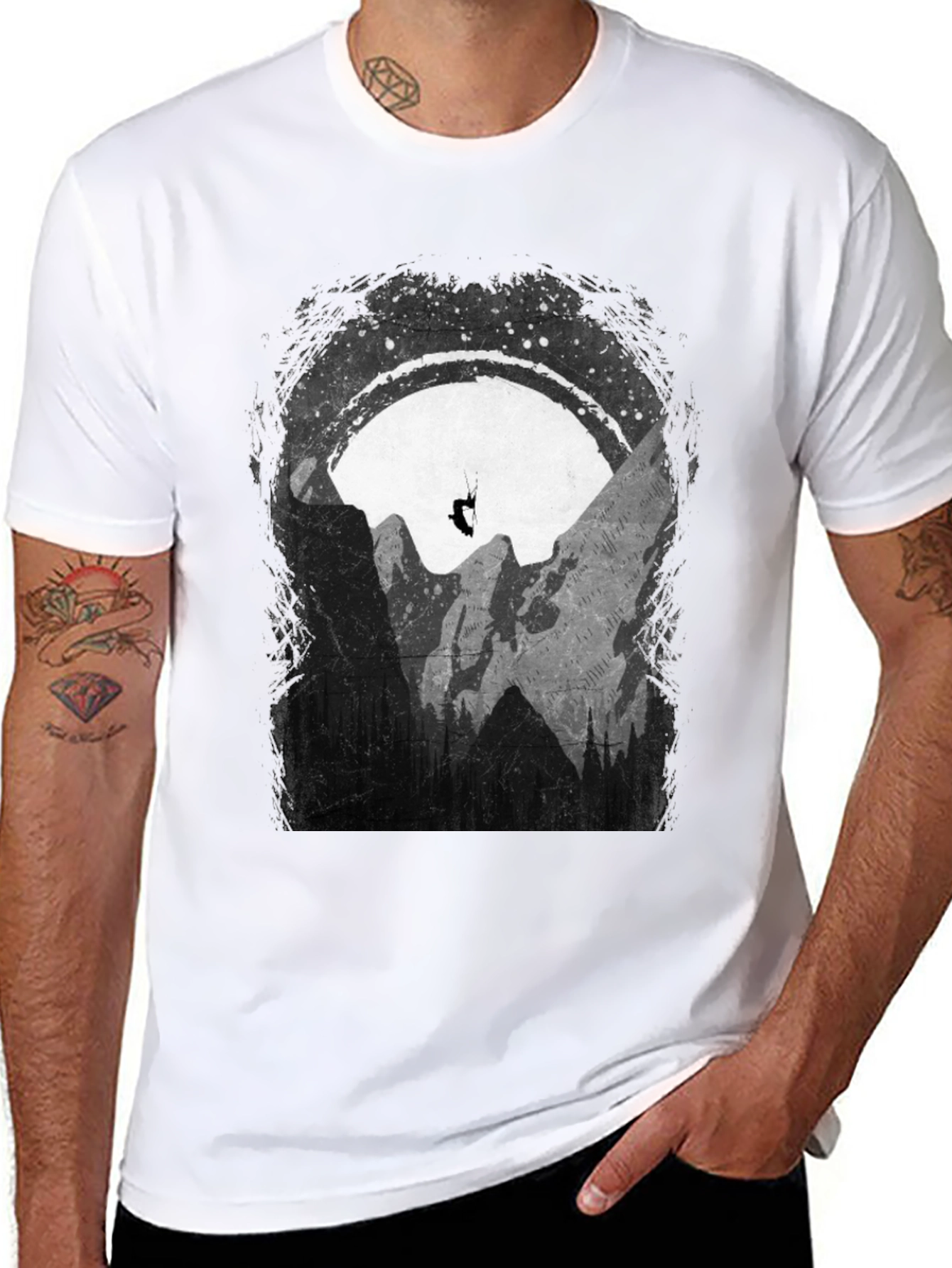 Mountain Paragliding Graphic T-Shirt - Adventure Ready!