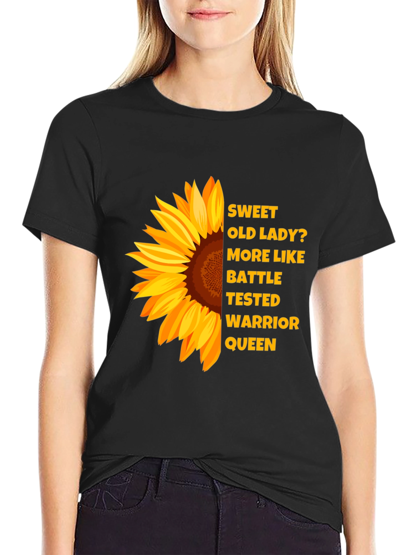 Sunflower Warrior Queen Graphic Tee