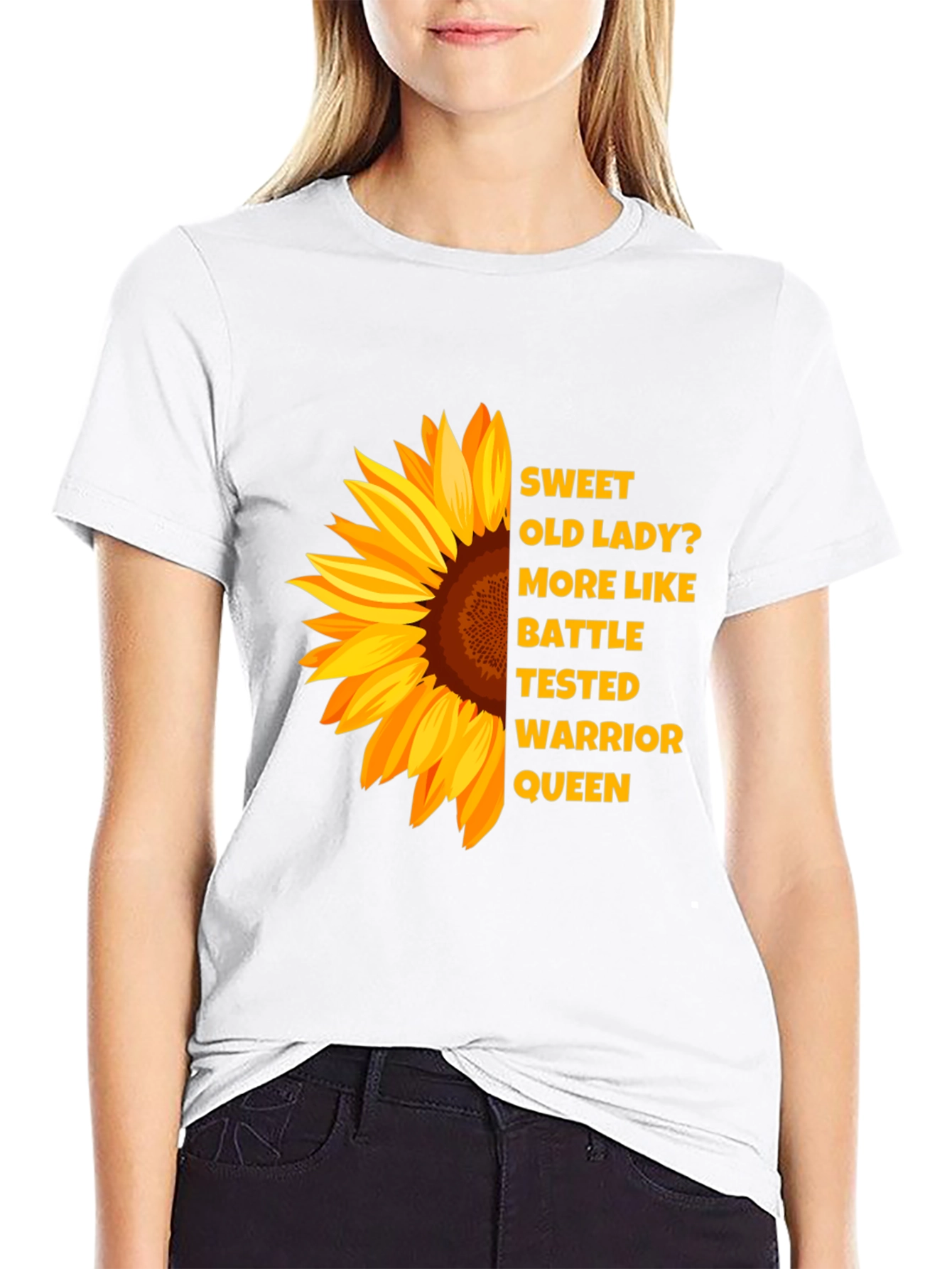 Sunflower Warrior Queen Graphic Tee