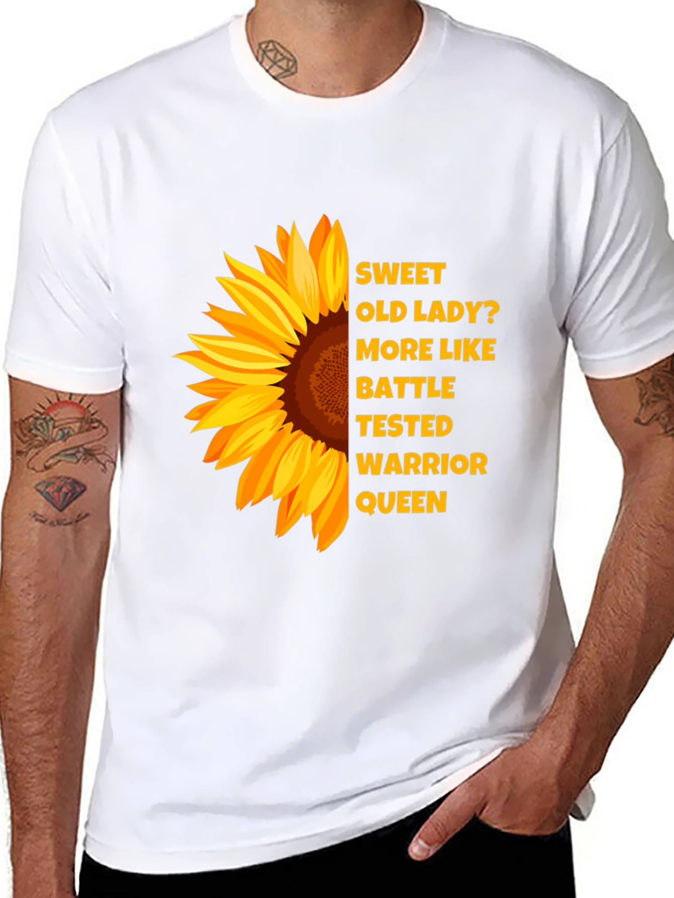 Sunflower Warrior Queen Graphic Tee