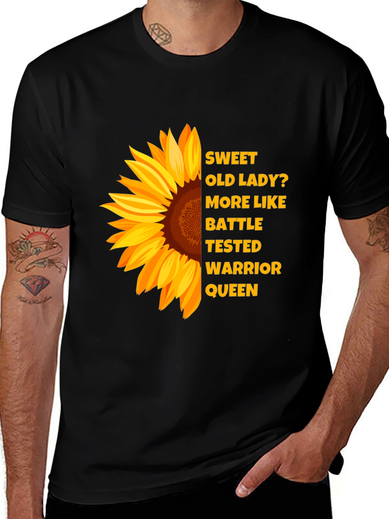 Sunflower Warrior Queen Graphic Tee