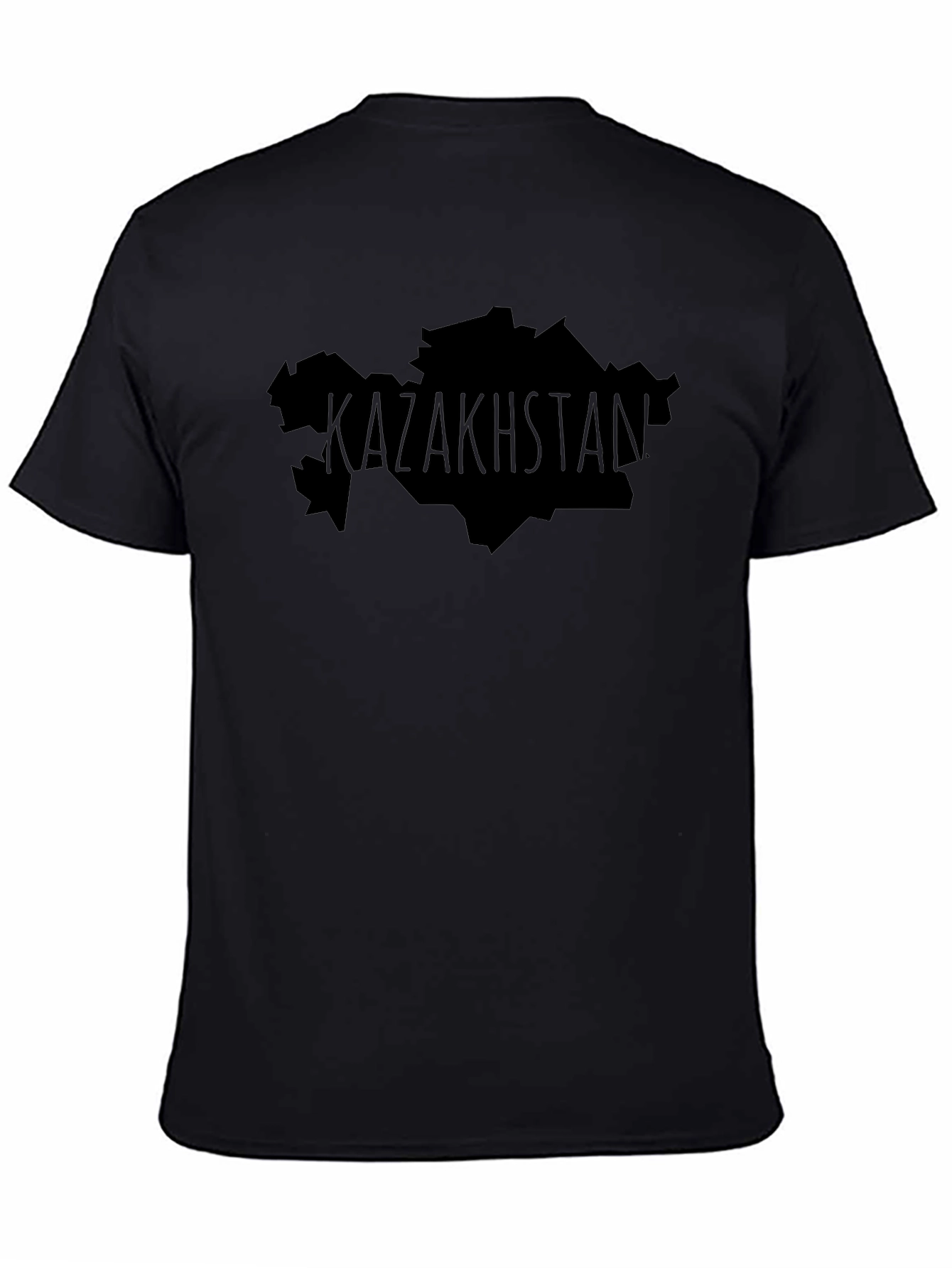 Kazakhstan Map T-Shirt - Black