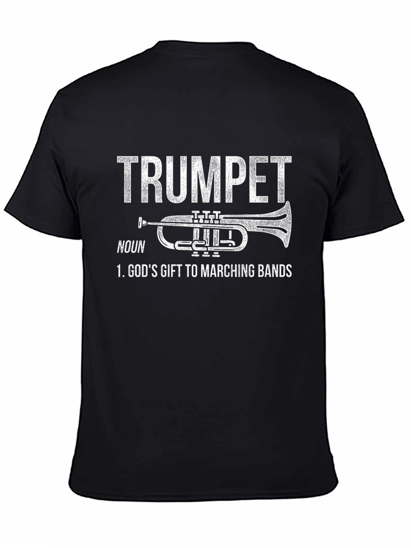 Trumpet Gods Gift to Marching Bands Black T-Shirt