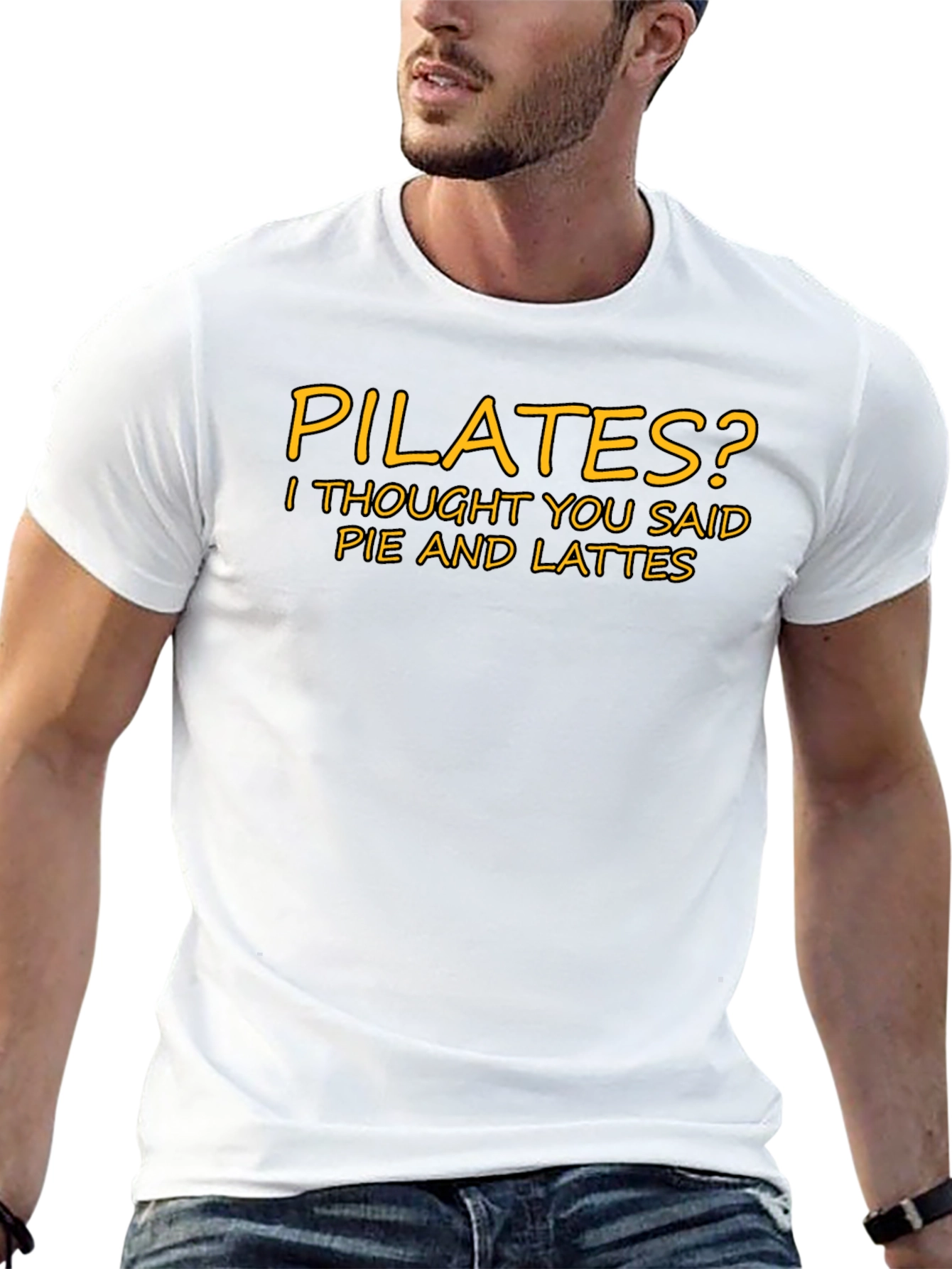 Pilates? Pie and Lattes T-Shirt Funny Graphic Tee