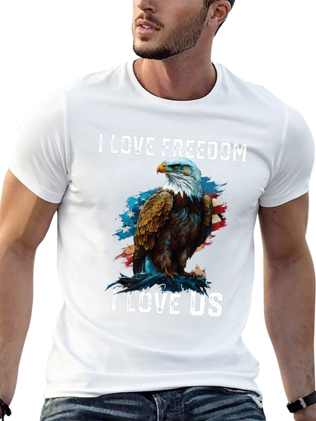 I Love Freedom Eagle Graphic Tee