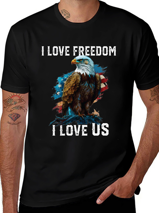 I Love Freedom Eagle Graphic Tee