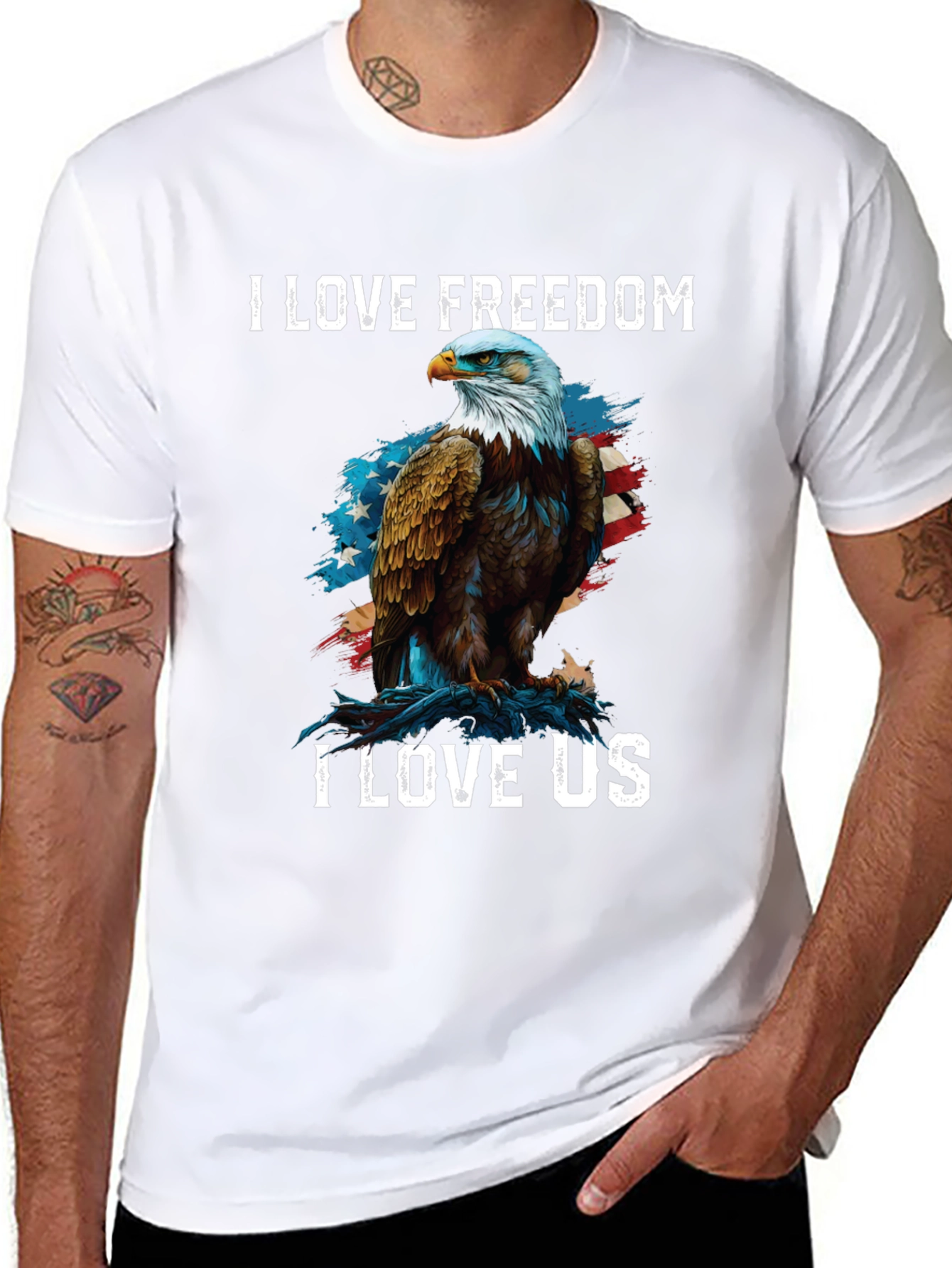 I Love Freedom Eagle Graphic Tee