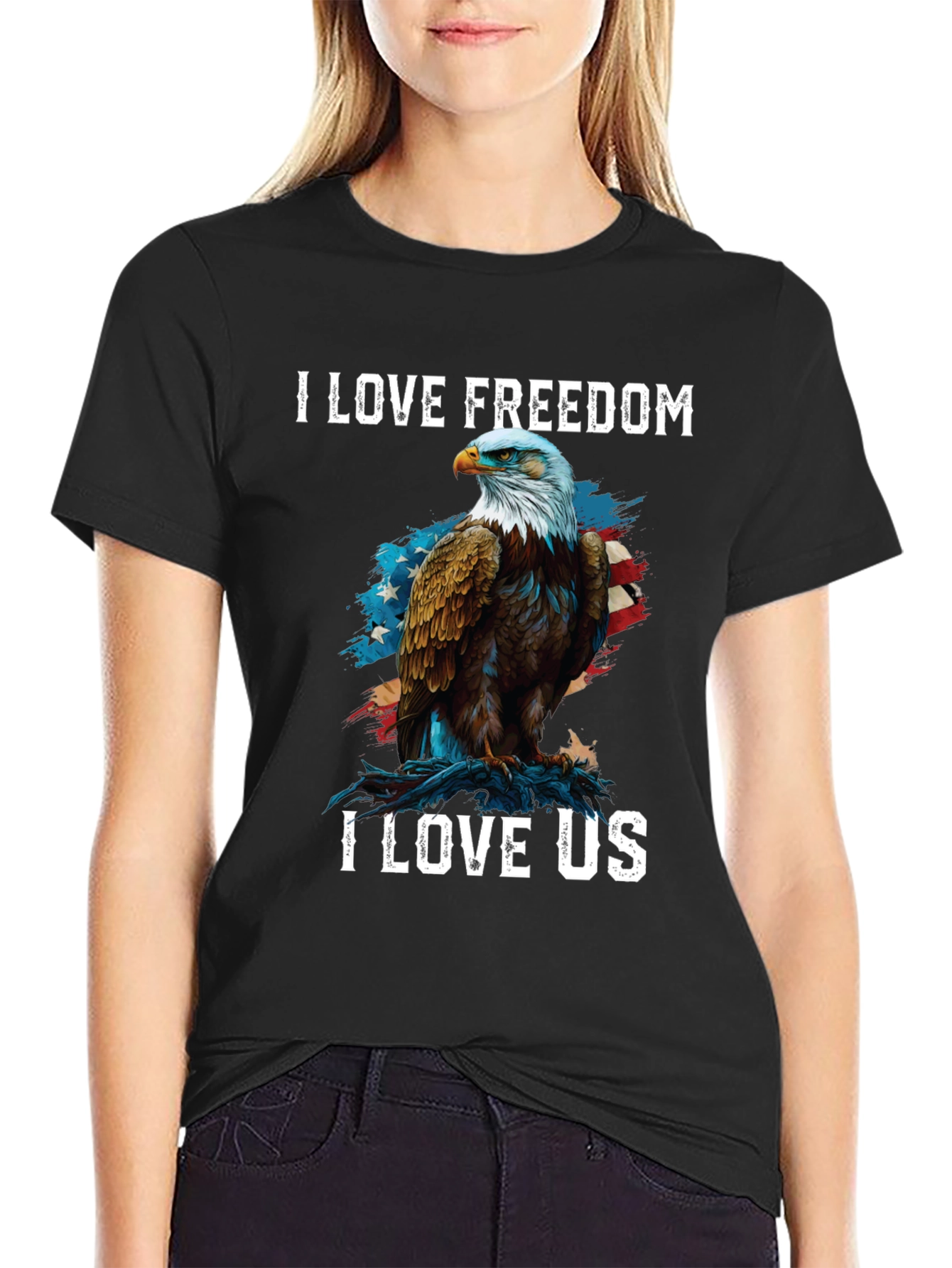 I Love Freedom Eagle Graphic Tee