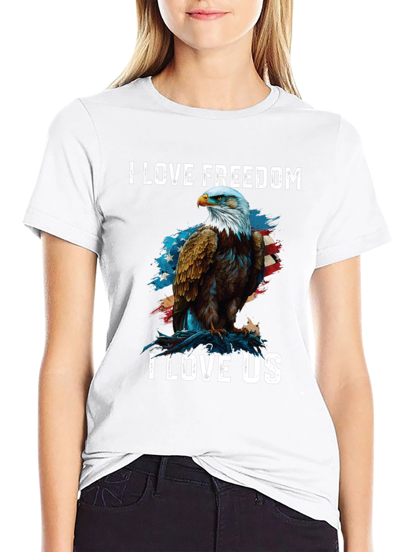 I Love Freedom Eagle Graphic Tee