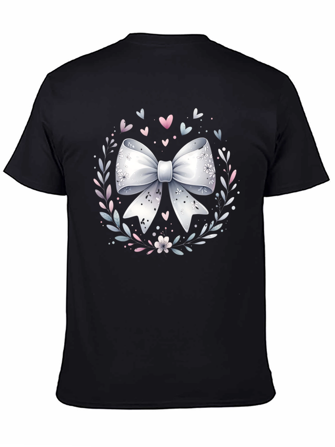 Elegant Bow Wreath Graphic Tee