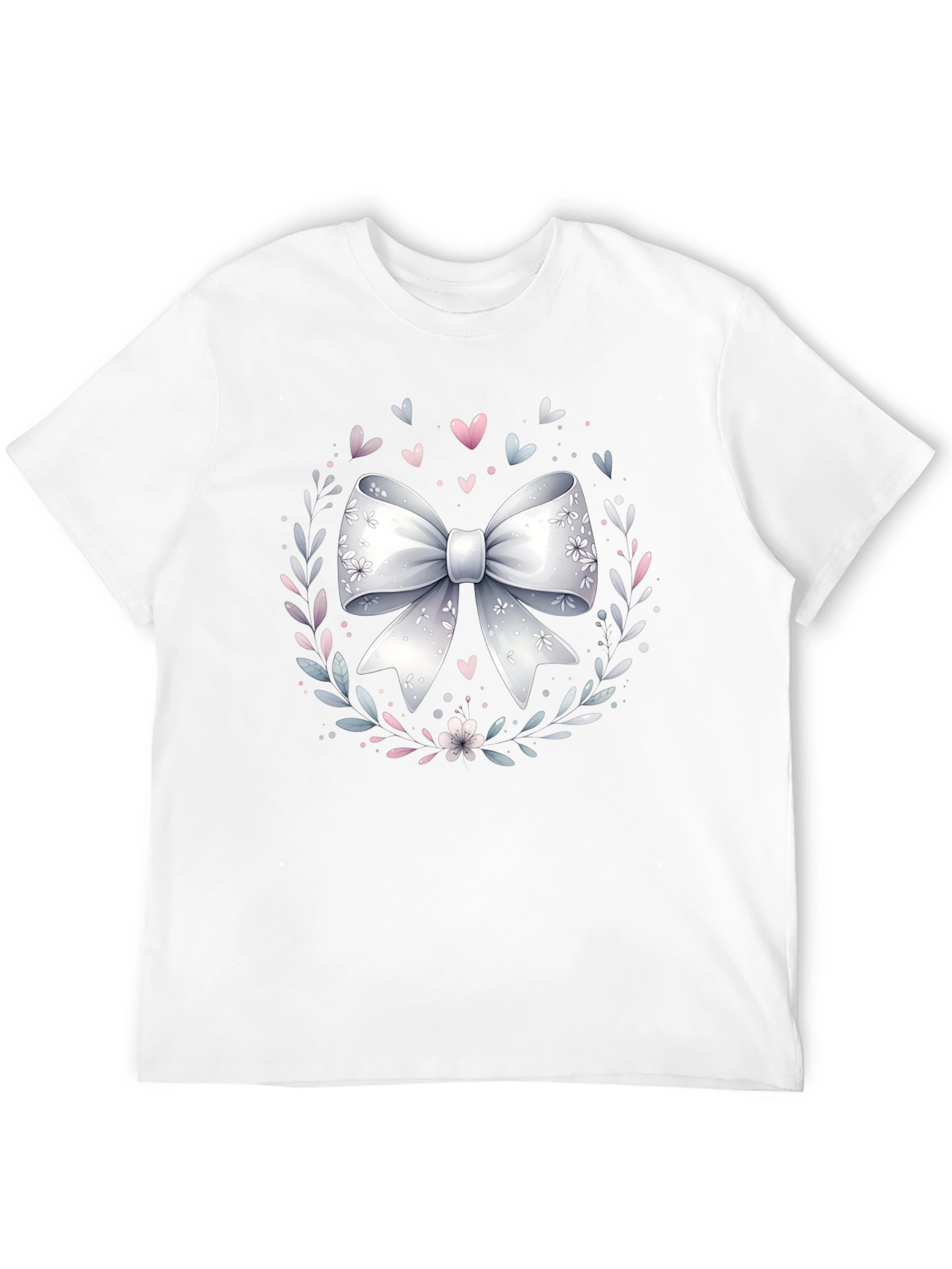 Elegant Bow Wreath Graphic Tee