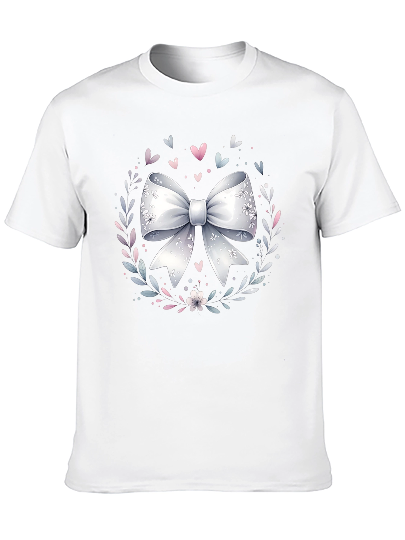 Elegant Bow Wreath Graphic Tee