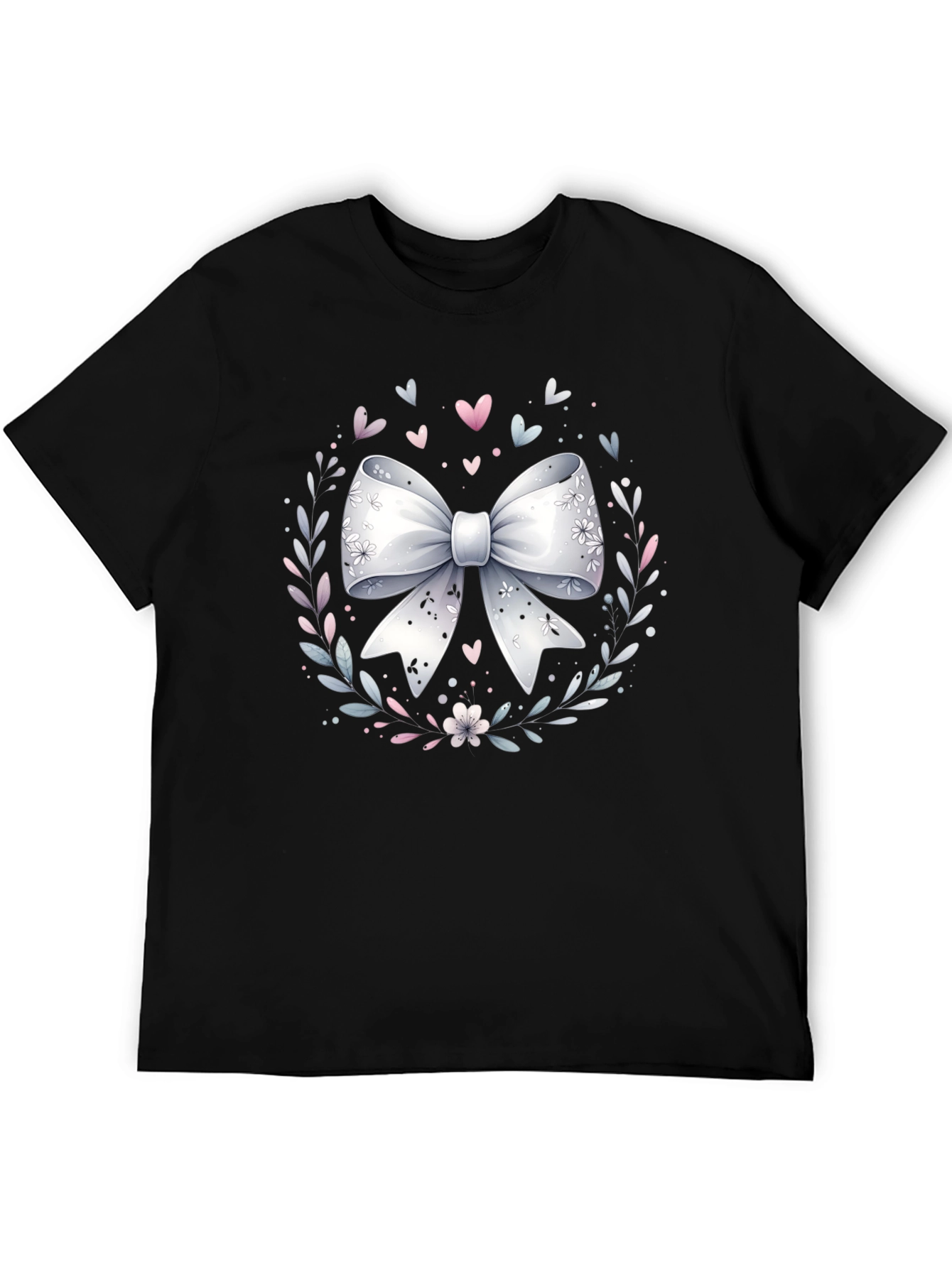 Elegant Bow Wreath Graphic Tee